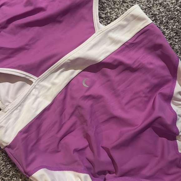 Zyia Pink and White One Piece Swimsuit Women medium gym swim beach new - Picture 3 of 5